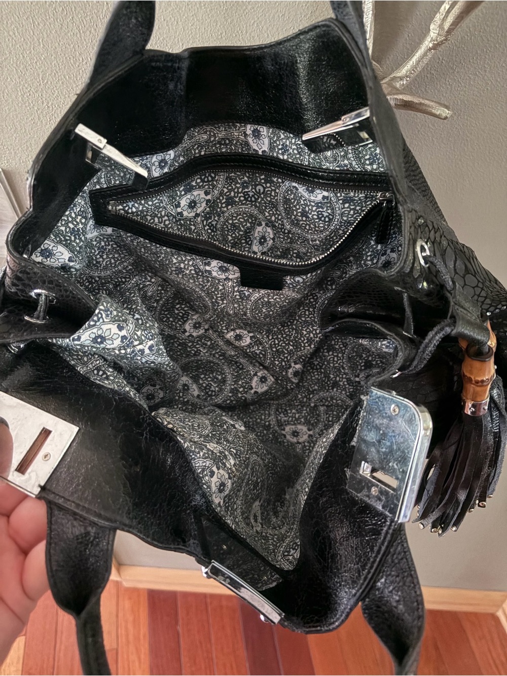 Gucci Indy racer black python purse - Picture 4 of 6